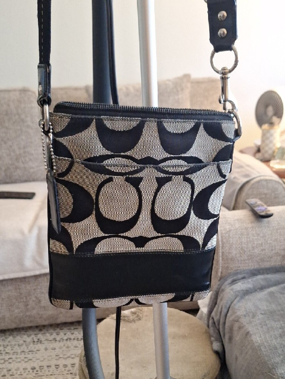 Coach Black and Tan Signature Crossbody - Picture 2 of 2